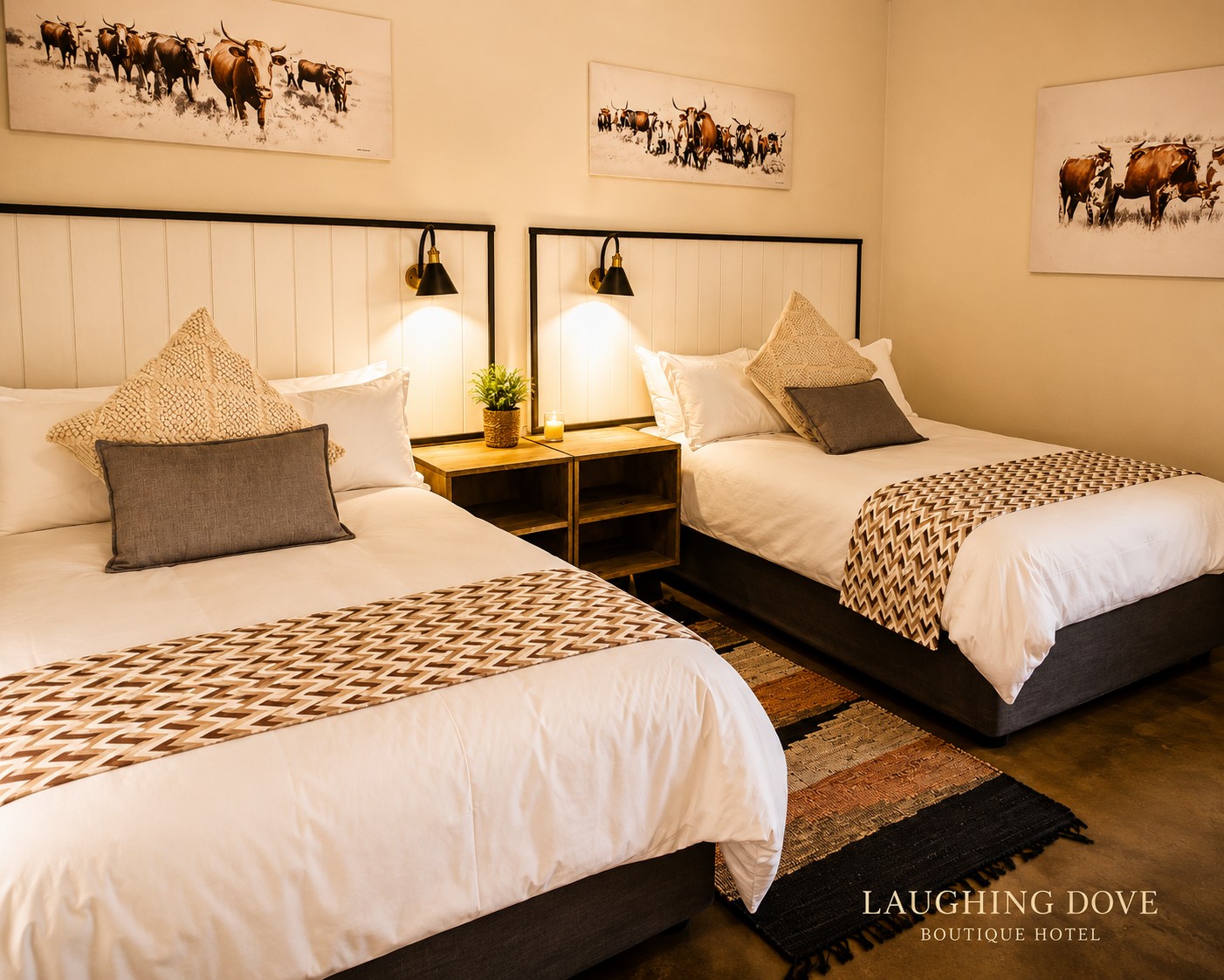 Twin guest room with two beds