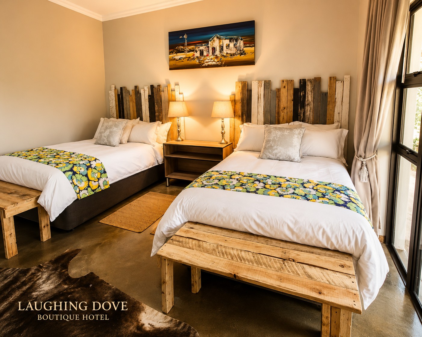 Bright twin guest room